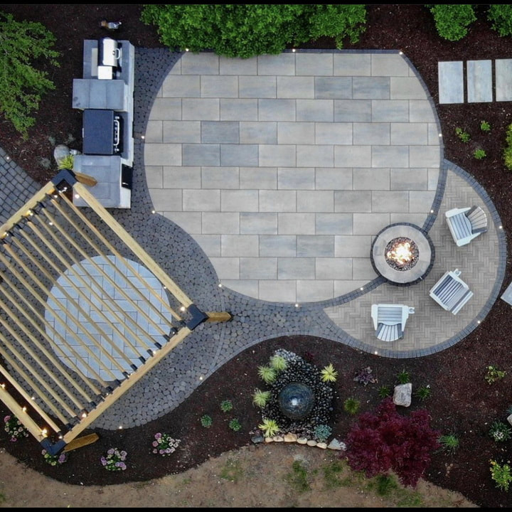 Picture outdoor living space charlotte nc weddington waxhaw lake wylie fort mill rock hill sc drone view