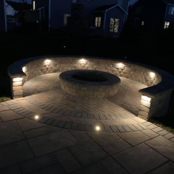 Picture fire pit builder sit wall charlotte nc weddington waxhaw lake wylie fort mill rock hill sc