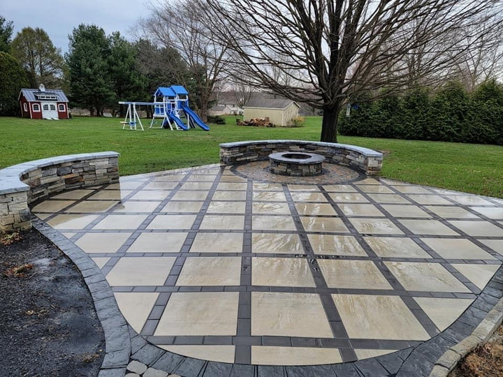 Picture fire pit paver patio contractor charlotte nc weddington waxhaw lake wylie fort mill rock hill sc