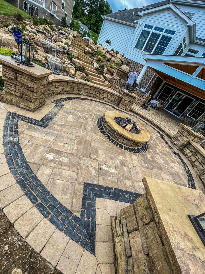 Picture hardscape outdoor living space contractor charlotte nc weddington waxhaw lake wylie fort mill rock hill sc
