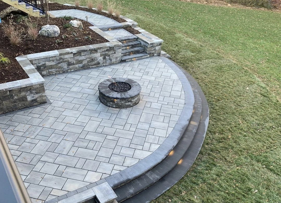 Picture hardscape patio fire pit contractor charlotte nc weddington waxhaw lake wylie fort mill rock hill sc