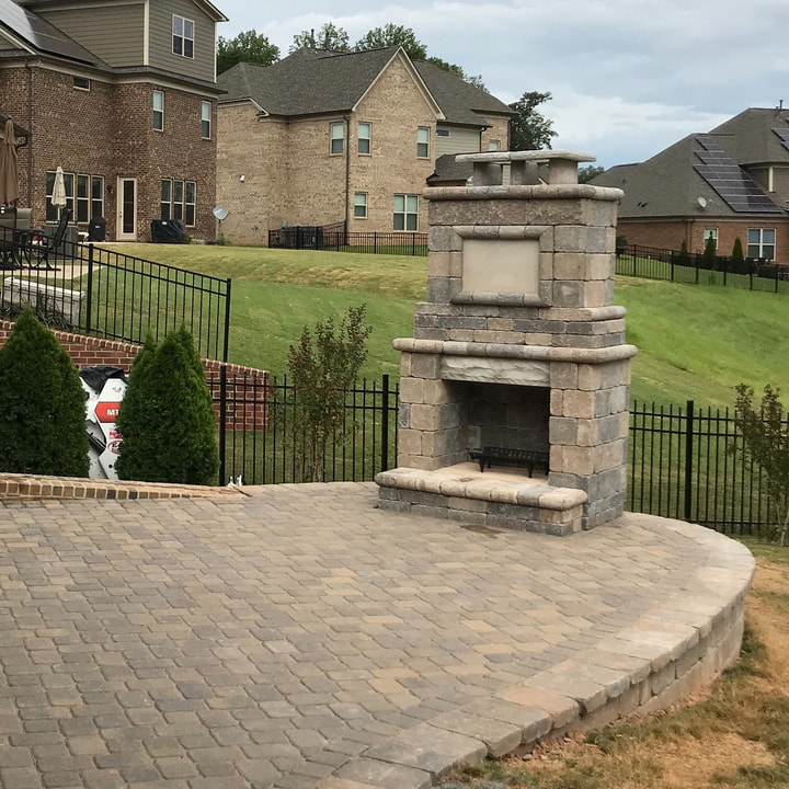 Picture masonry contractor outdoor fireplace charlotte nc weddington waxhaw lake wylie fort mill rock hill sc